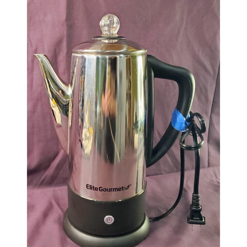 Elite Gourmet EC-120 Electric Tea Coffee Percolator Pot 12 Cup Stainless Steel